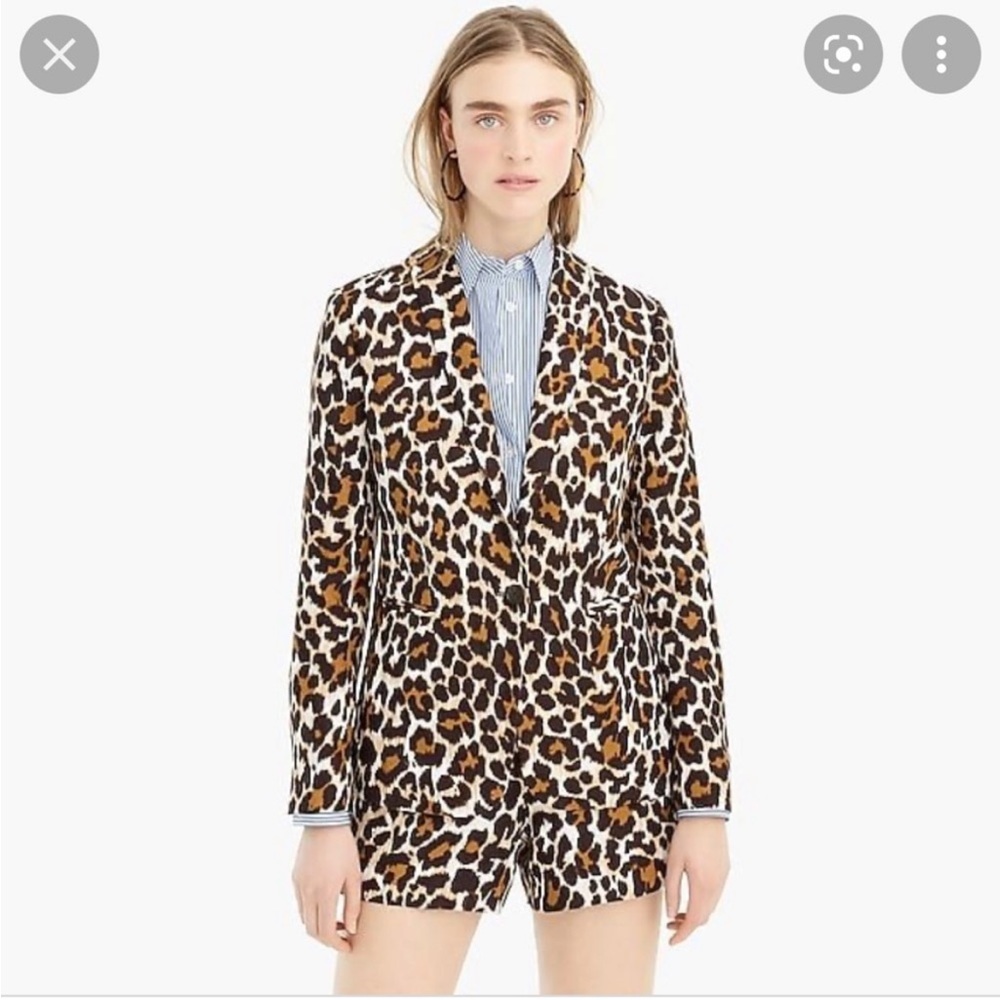 Jcrew Parke Leopard Blazer